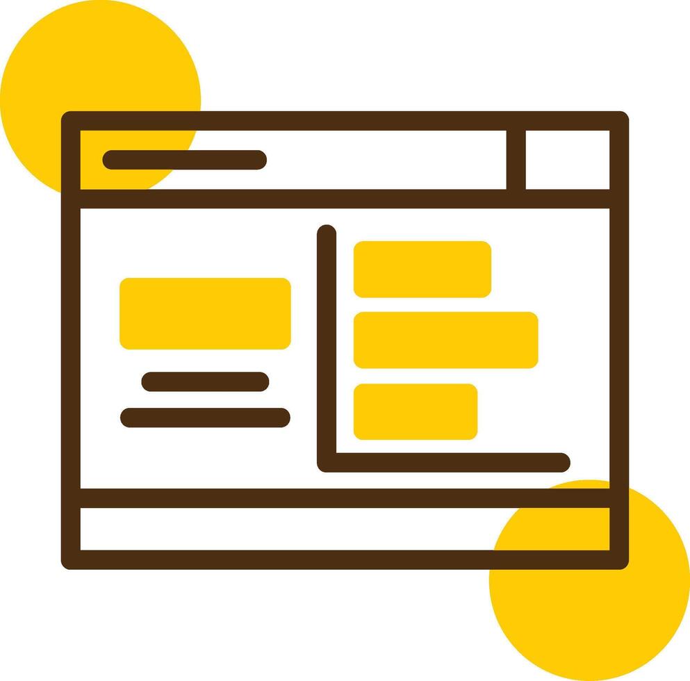 Bar Chart Yellow Lieanr Circle Icon vector