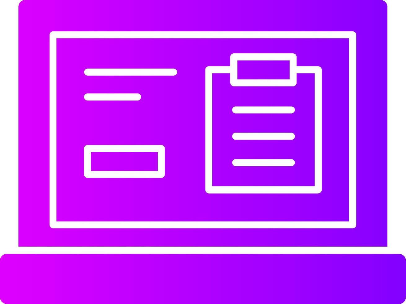 Clipboard Solid Multi Gradient Icon vector