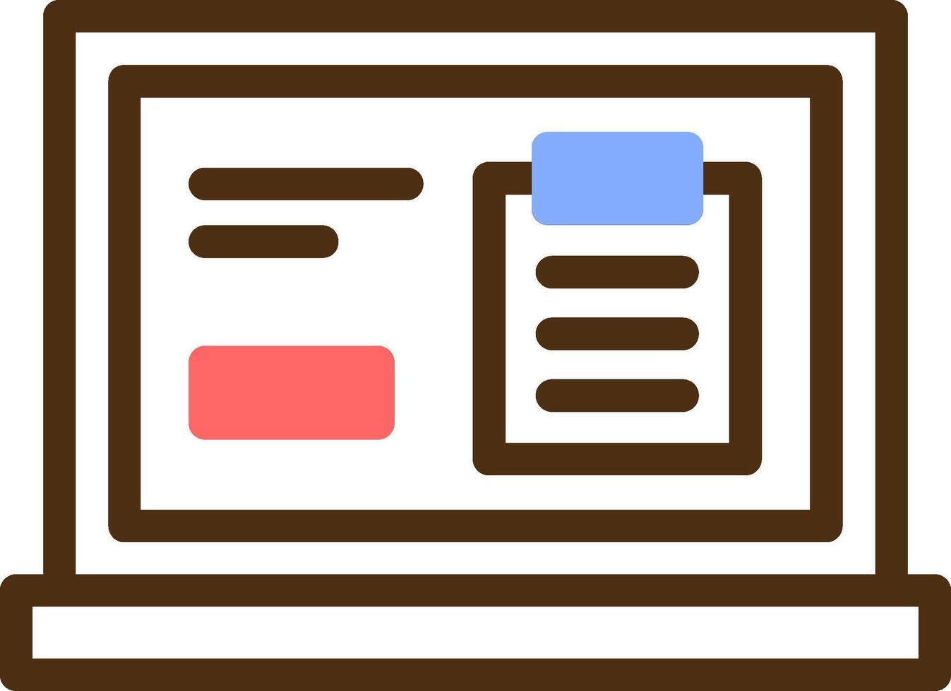 Clipboard Color Filled Icon vector