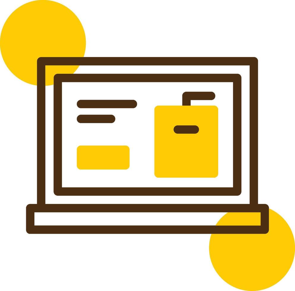 Tags Yellow Lieanr Circle Icon vector