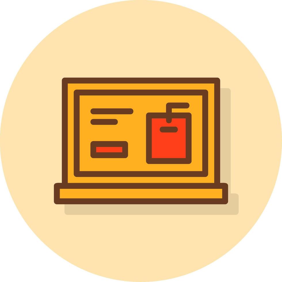Tags Filled Shadow Cirlce Icon vector