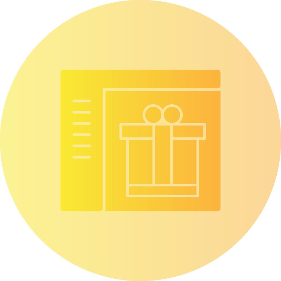 Gift Gradient Circle Icon vector