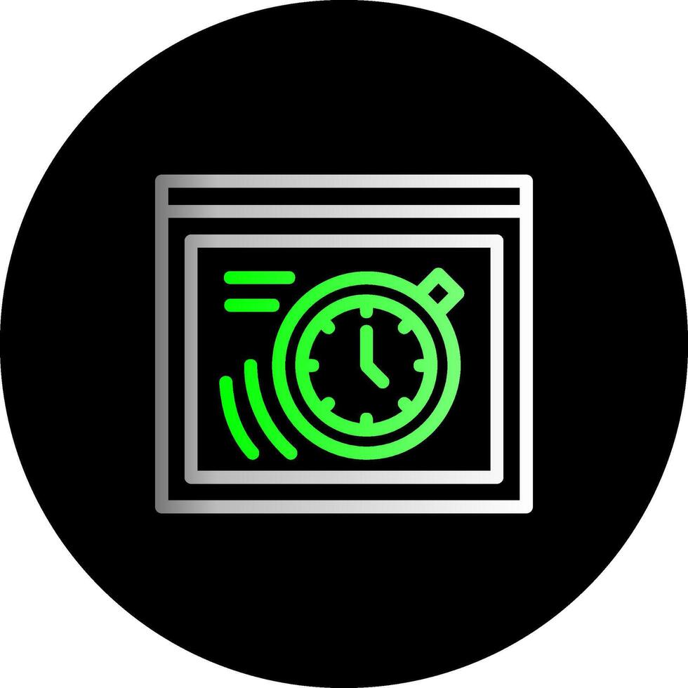 Alarm Clock Dual Gradient Circle Icon vector