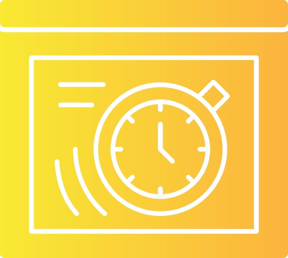 Alarm Clock Solid Multi Gradient Icon vector