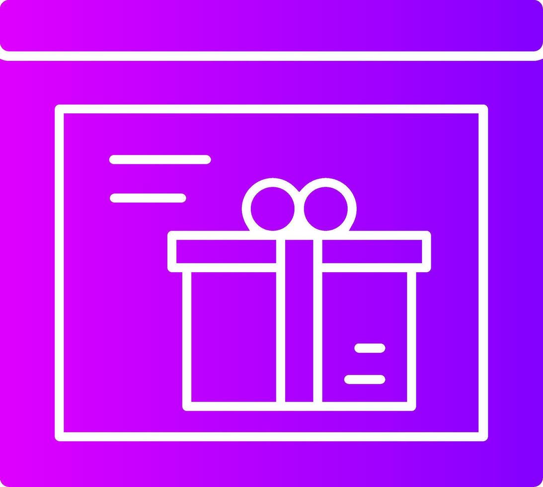 Gift Box Solid Multi Gradient Icon vector