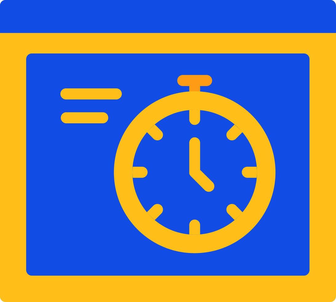 Stopwatch Flat Two color Icon vector