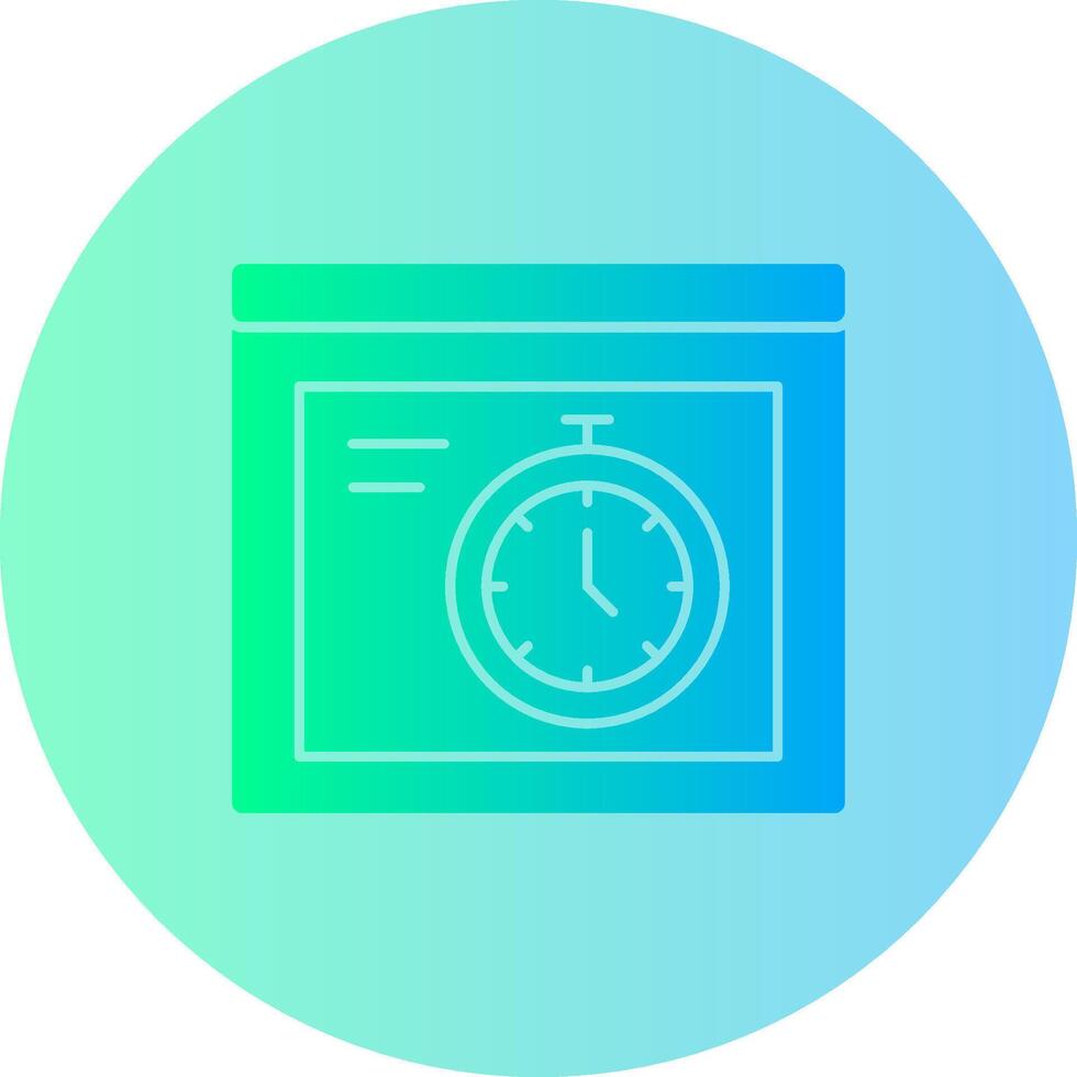 Stopwatch Gradient Circle Icon vector