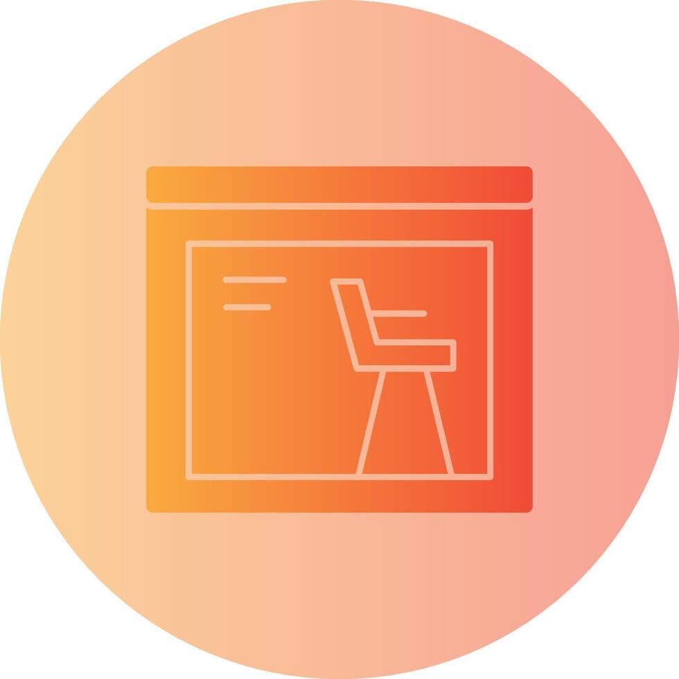 High Chair Gradient Circle Icon vector