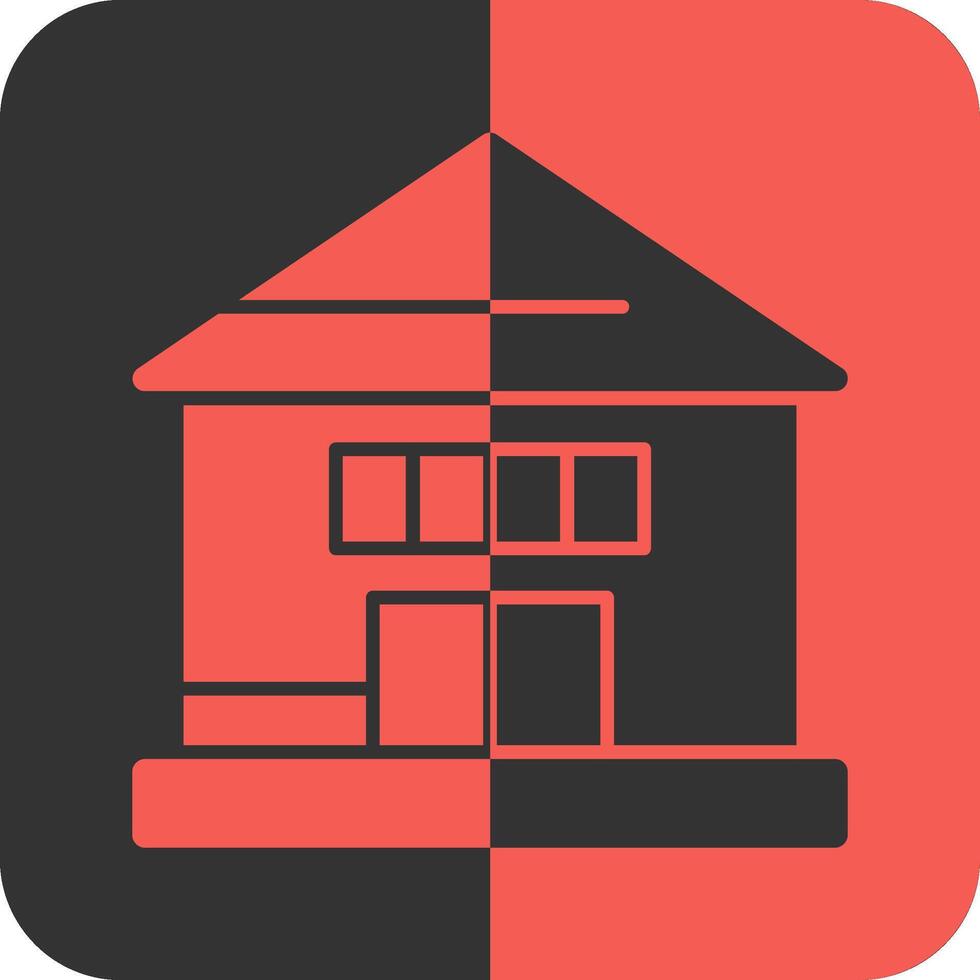 Home Red Inverse Icon vector