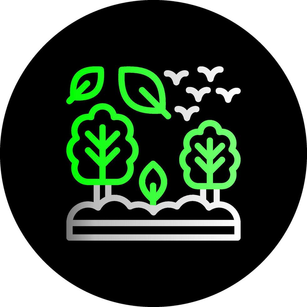 Forest Dual Gradient Circle Icon vector