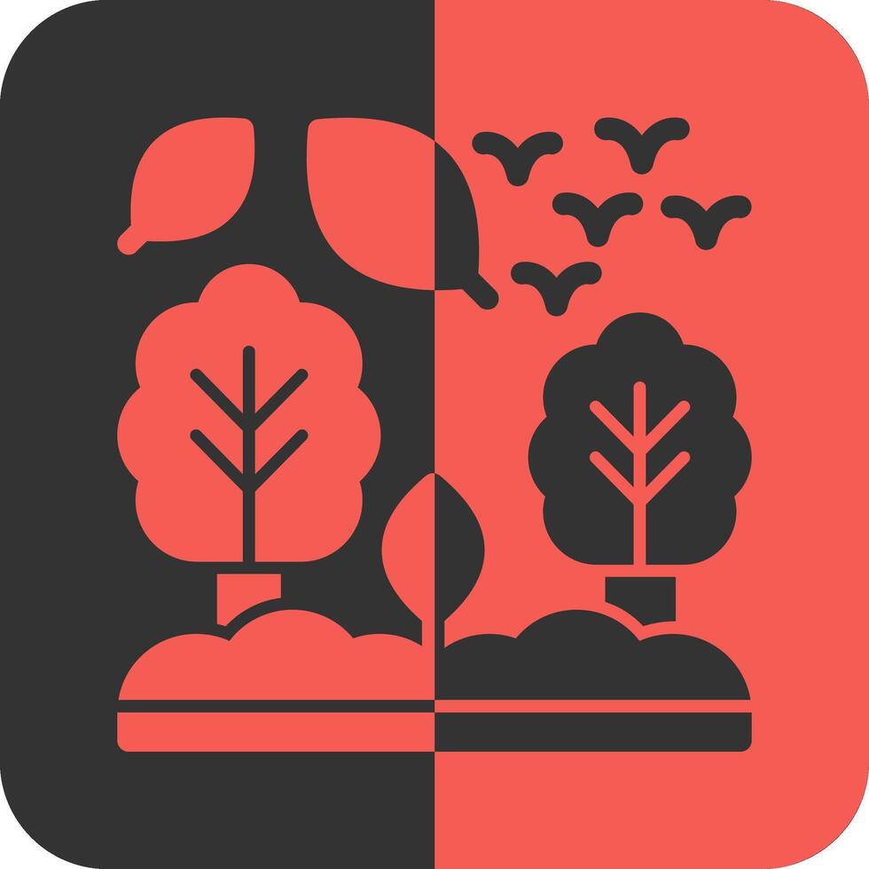 Forest Red Inverse Icon vector