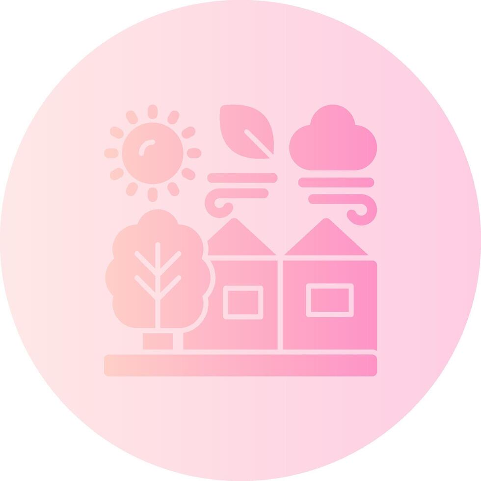 Village Gradient Circle Icon vector