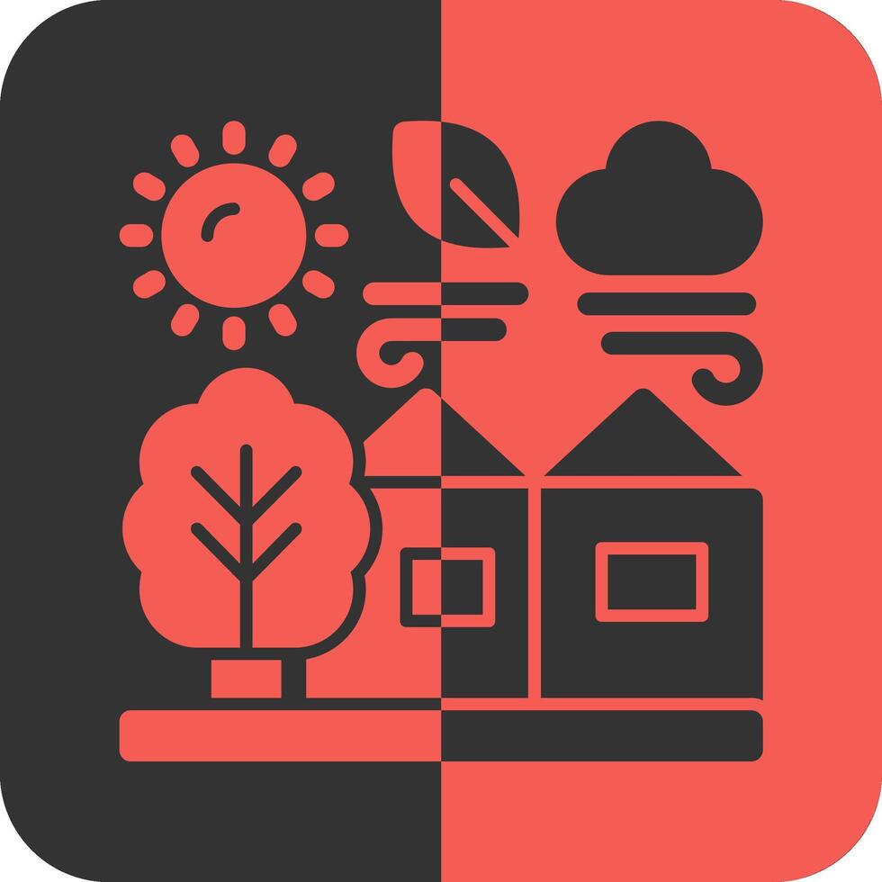 Village Red Inverse Icon vector