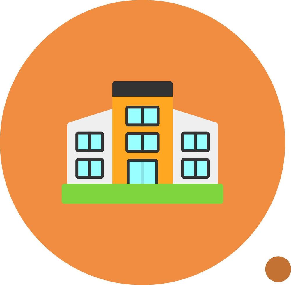 Library Flat Shadow Icon vector