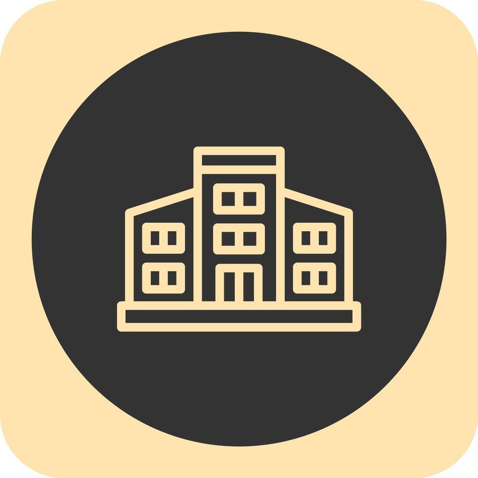 Library Linear Round Icon vector