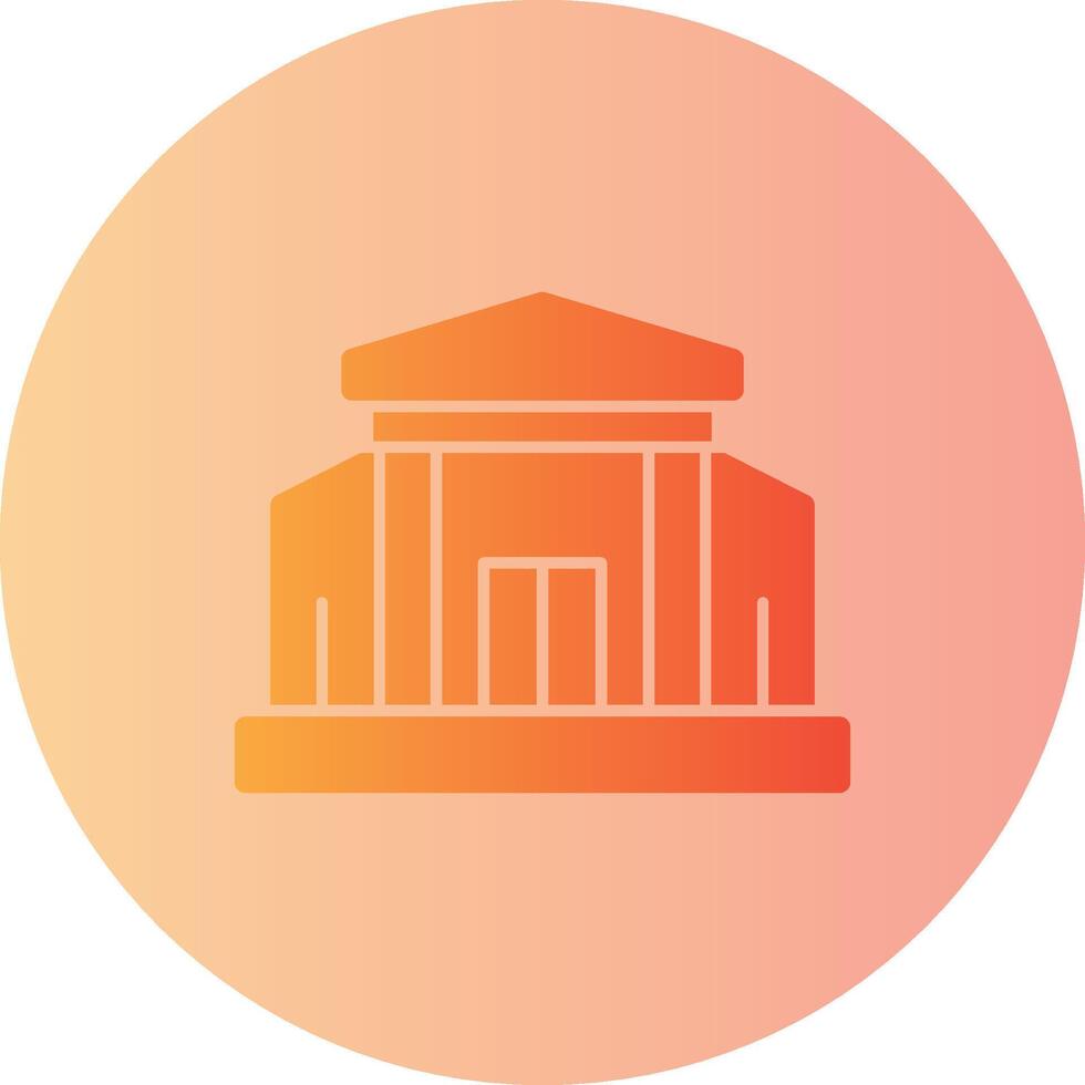 Museum Gradient Circle Icon vector