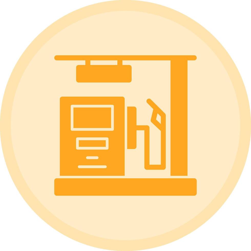 Gas Station Multicolor Circle Icon vector