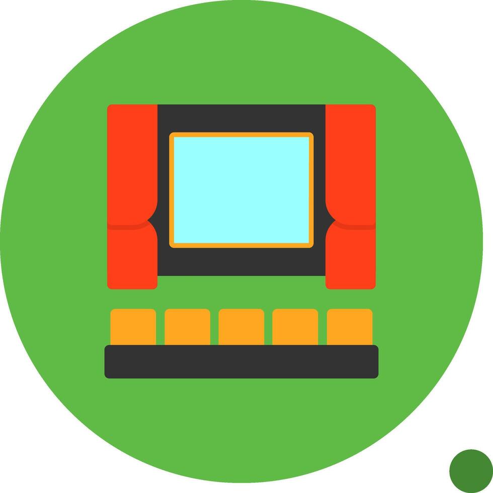 Cinema Flat Shadow Icon vector