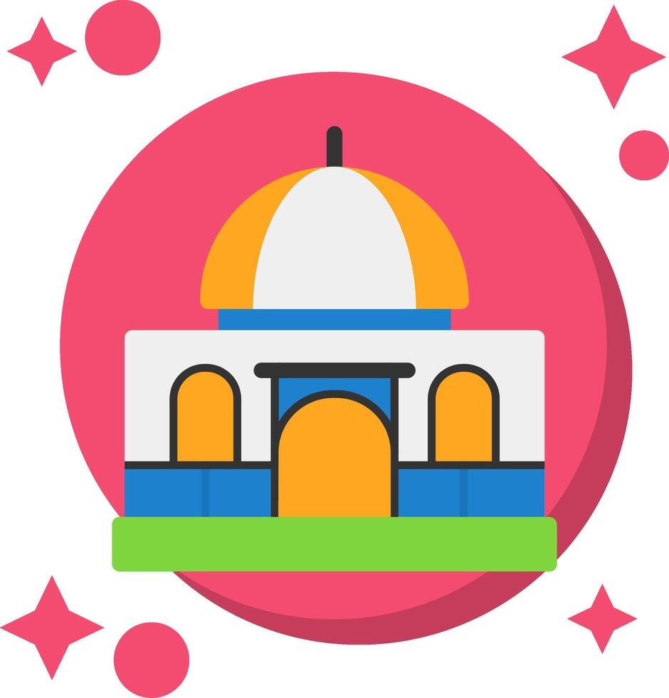 Mosque Tailed Color Icon vector