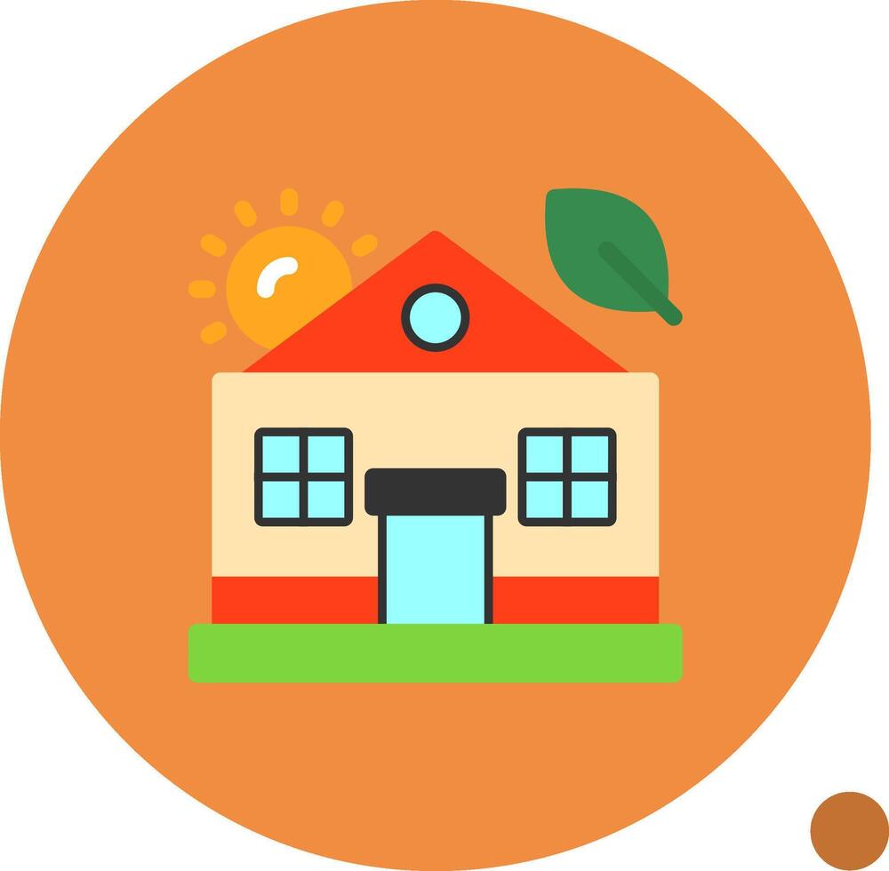 Greenhouse Flat Shadow Icon vector