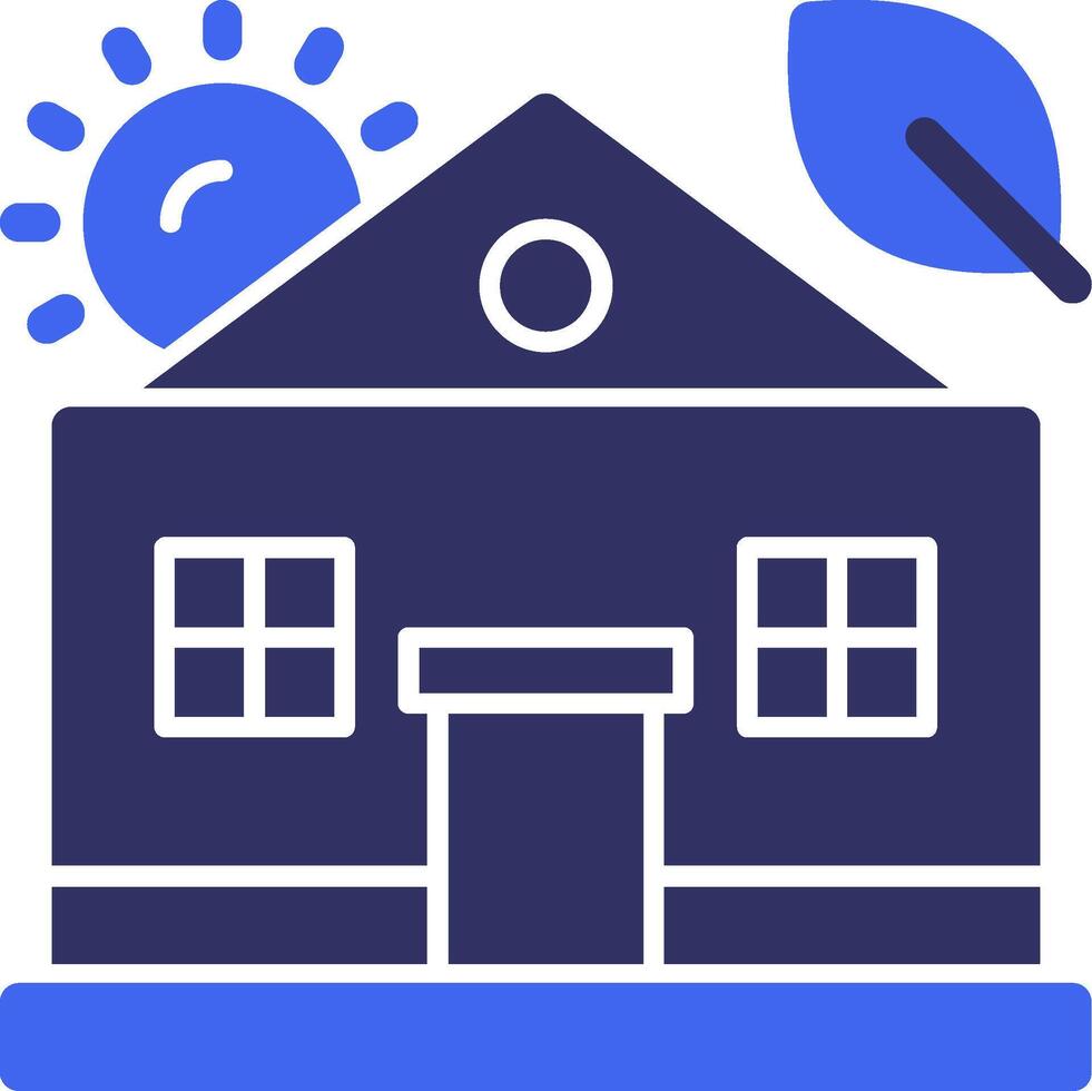 Greenhouse Solid Two Color Icon vector