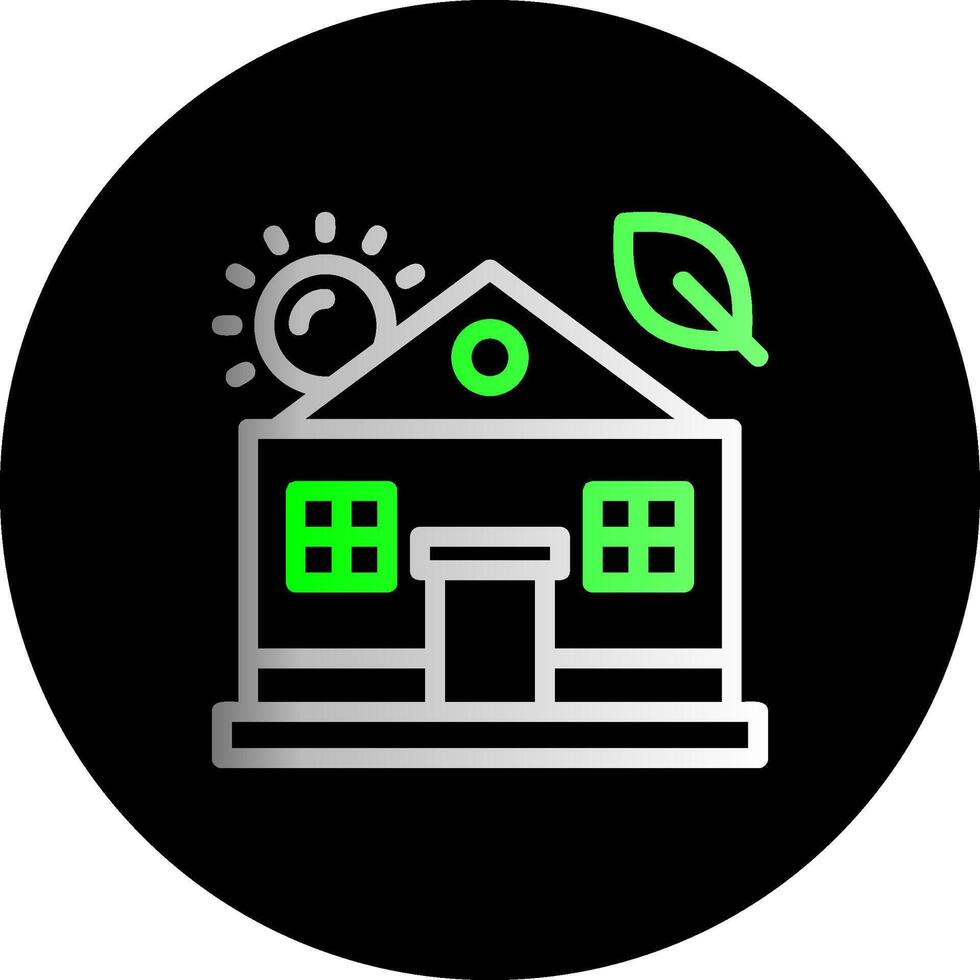 Greenhouse Dual Gradient Circle Icon vector