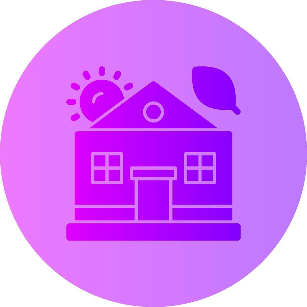Greenhouse Gradient Circle Icon vector