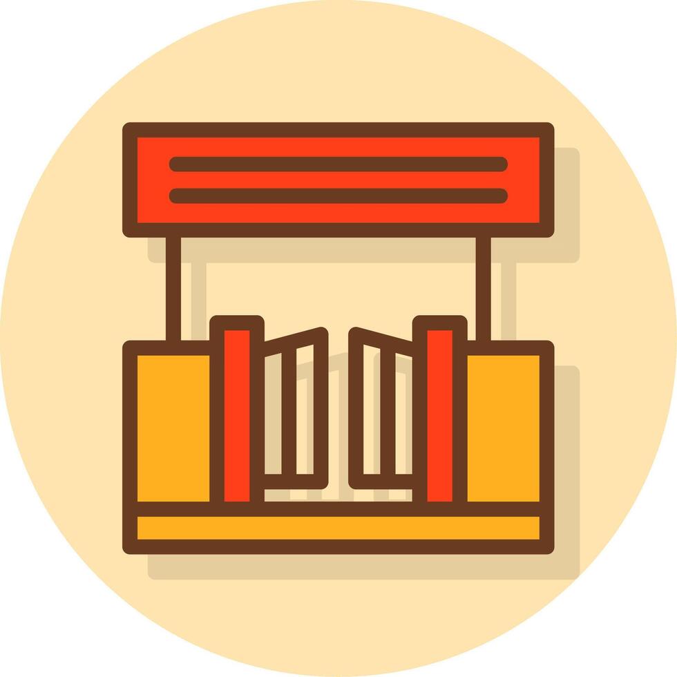 Zoo Filled Shadow Cirlce Icon vector