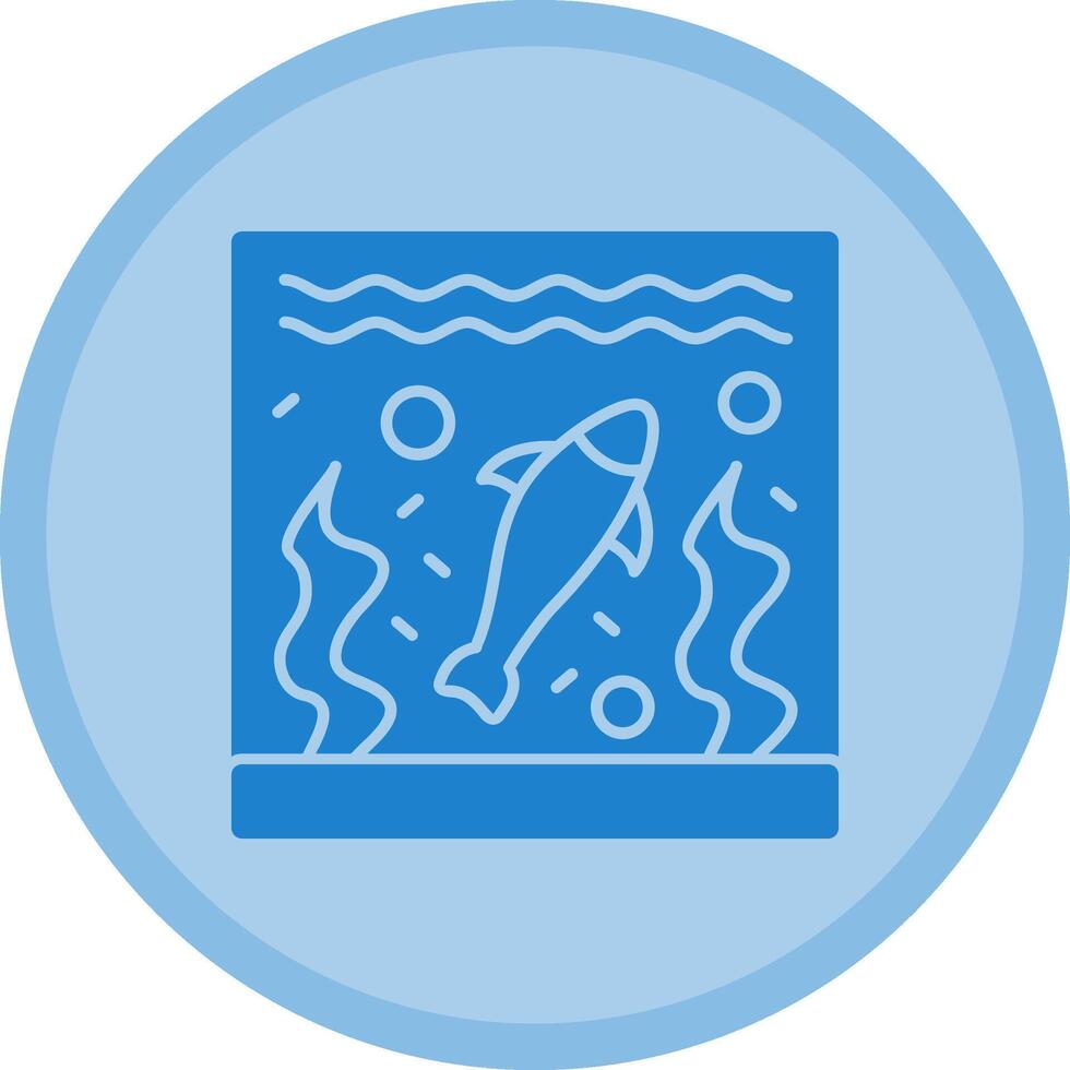 Aquarium Multicolor Circle Icon vector