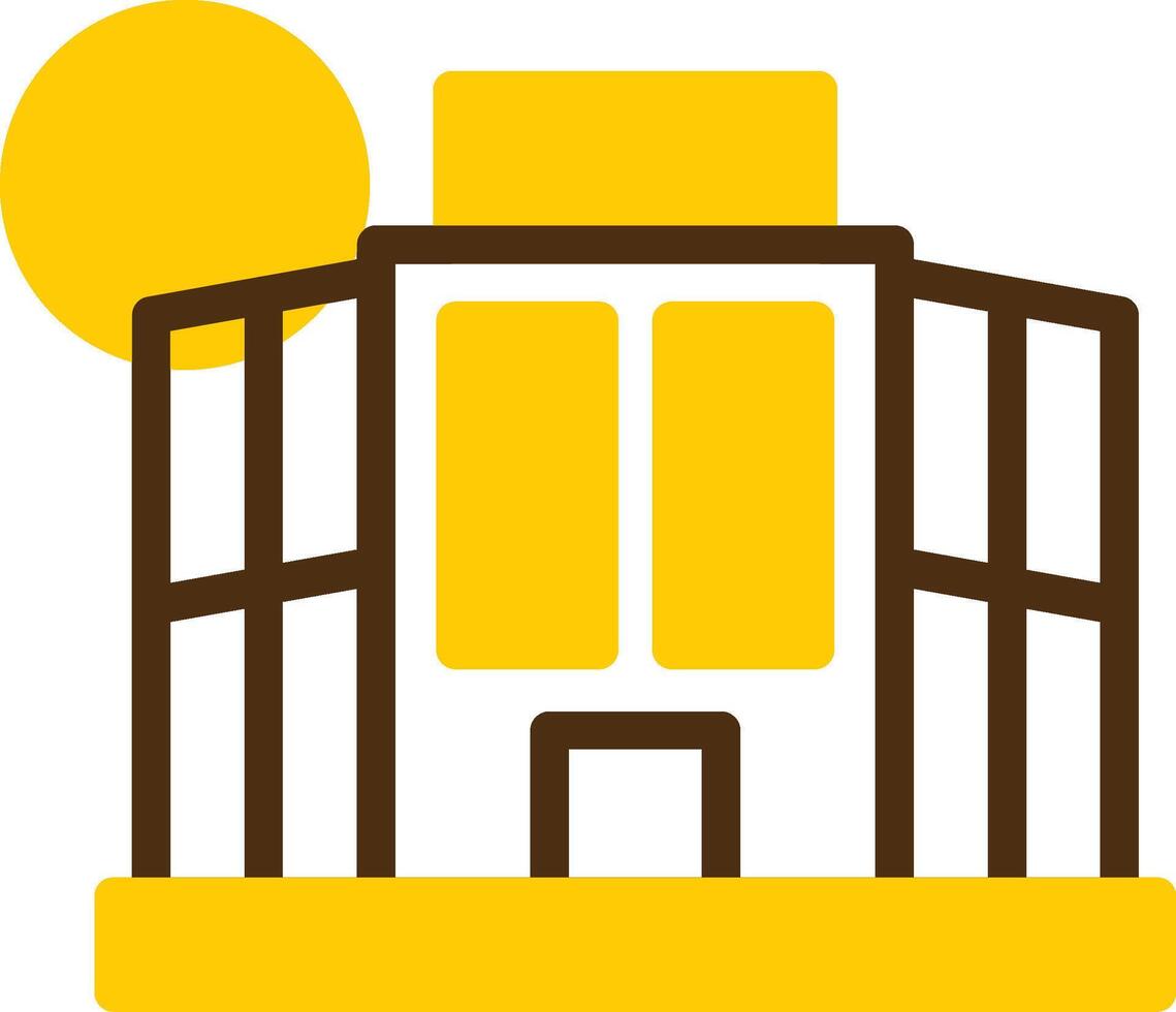 Arena Yellow Lieanr Circle Icon vector