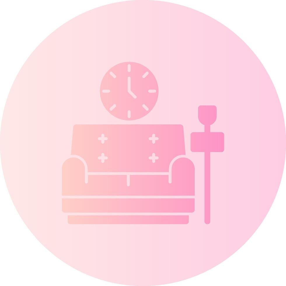 Lounge Gradient Circle Icon vector