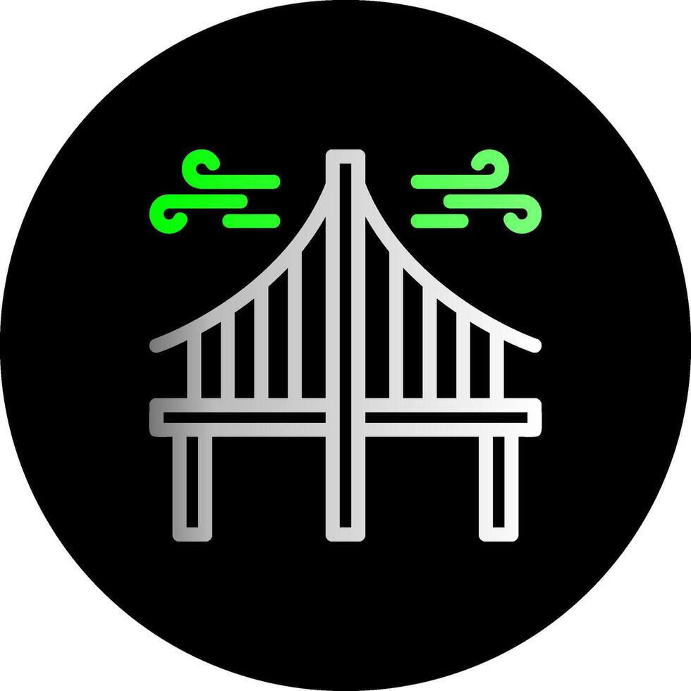 puente doble degradado circulo icono vector