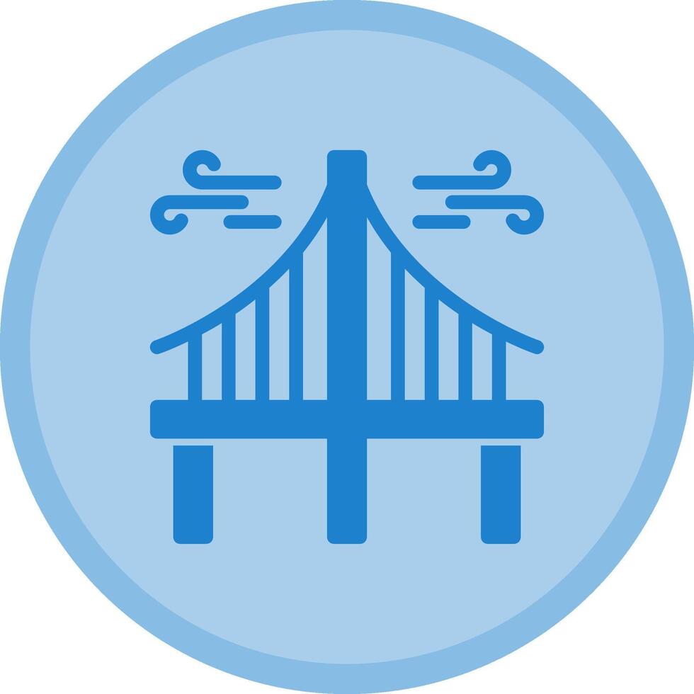 Bridge Multicolor Circle Icon vector