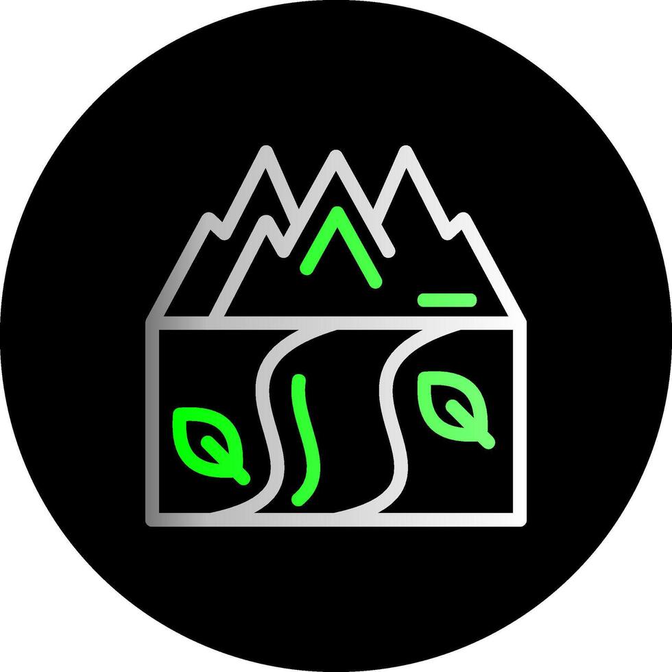 River Dual Gradient Circle Icon vector