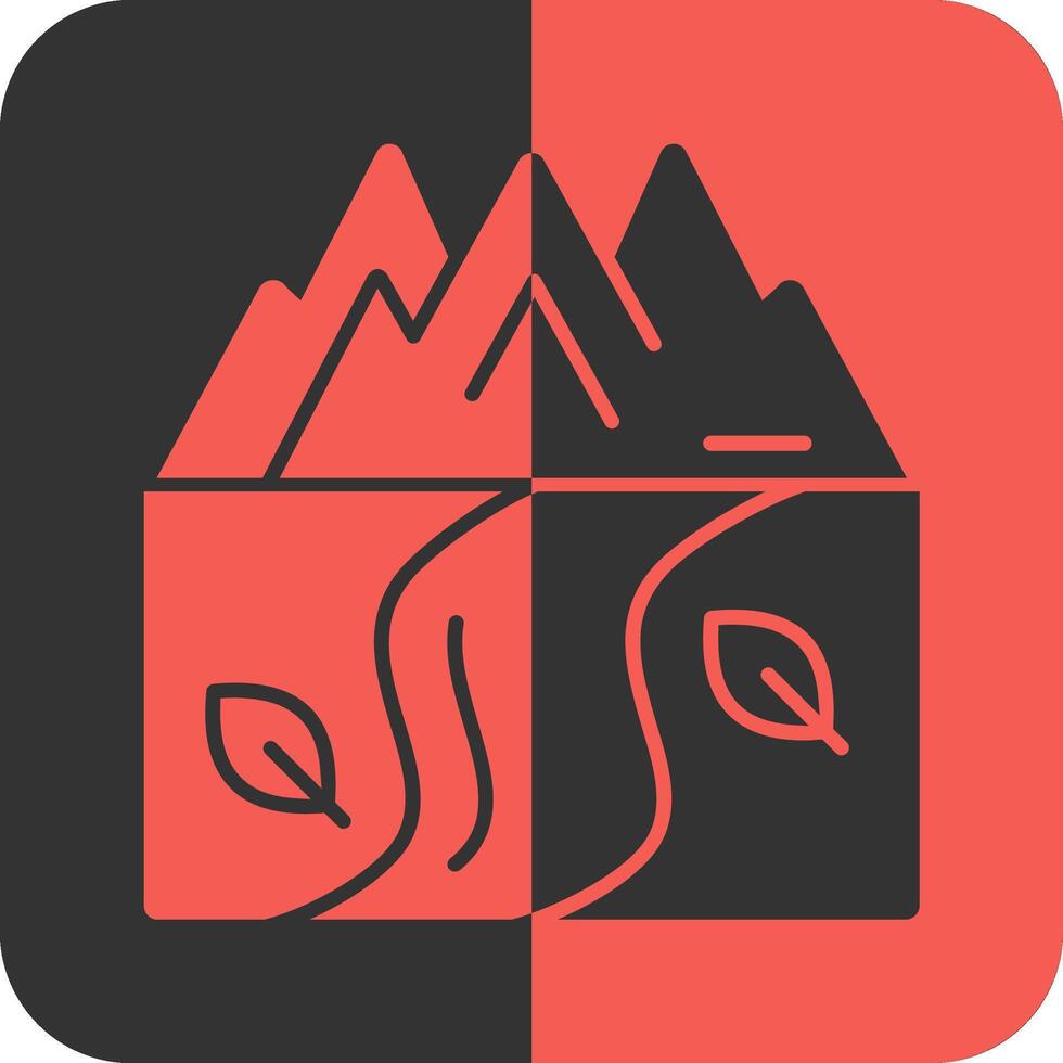 River Red Inverse Icon vector