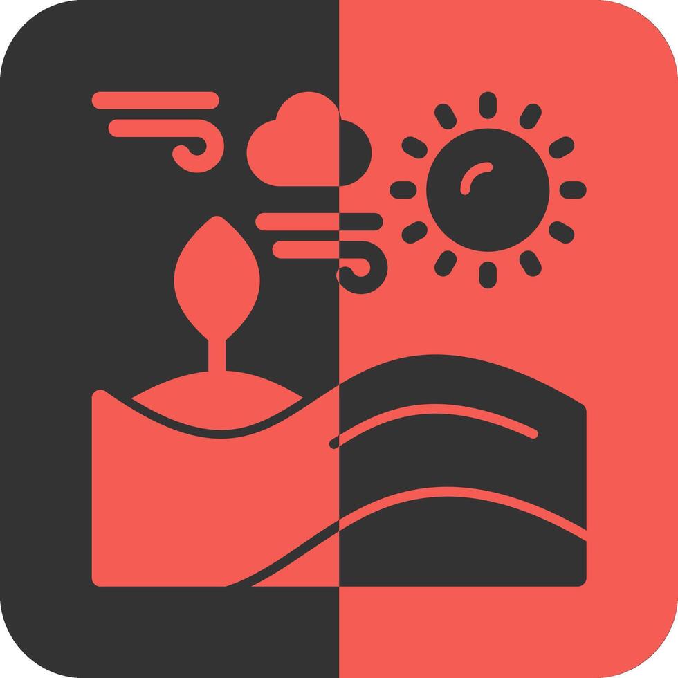 Desert Red Inverse Icon vector