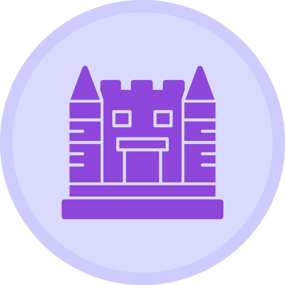 Castle Multicolor Circle Icon vector