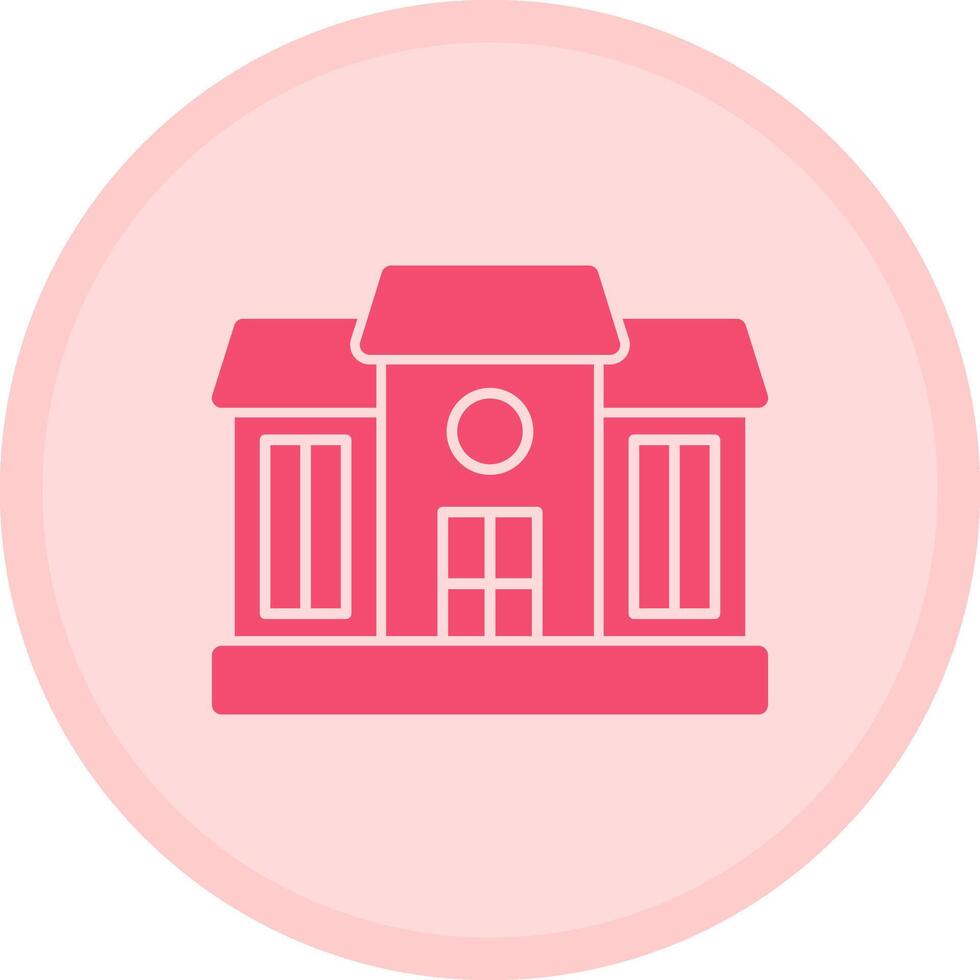 Mansion Multicolor Circle Icon vector