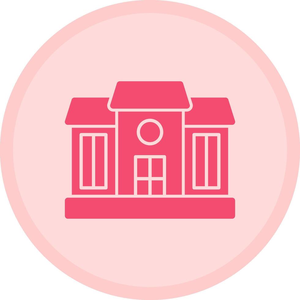 Mansion Multicolor Circle Icon vector