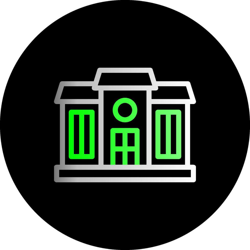 Mansion Dual Gradient Circle Icon vector