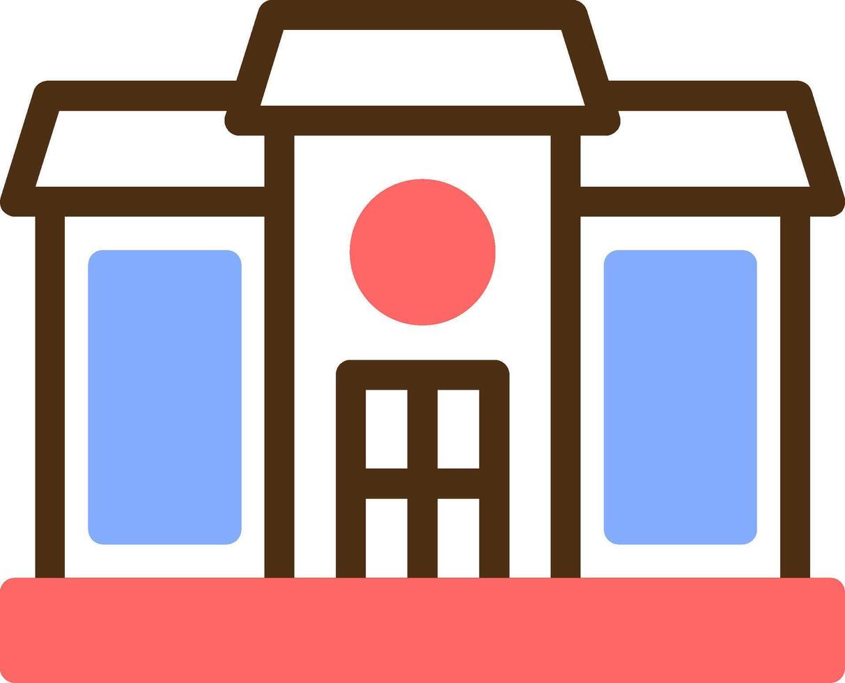 Mansion Color Filled Icon vector