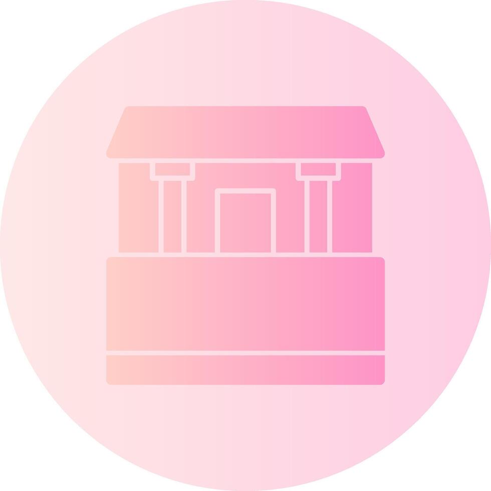 Courtyard Gradient Circle Icon vector