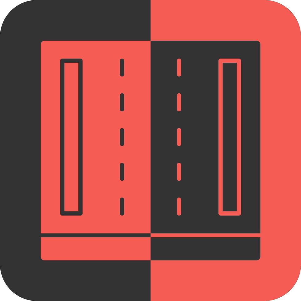 Highway Red Inverse Icon vector