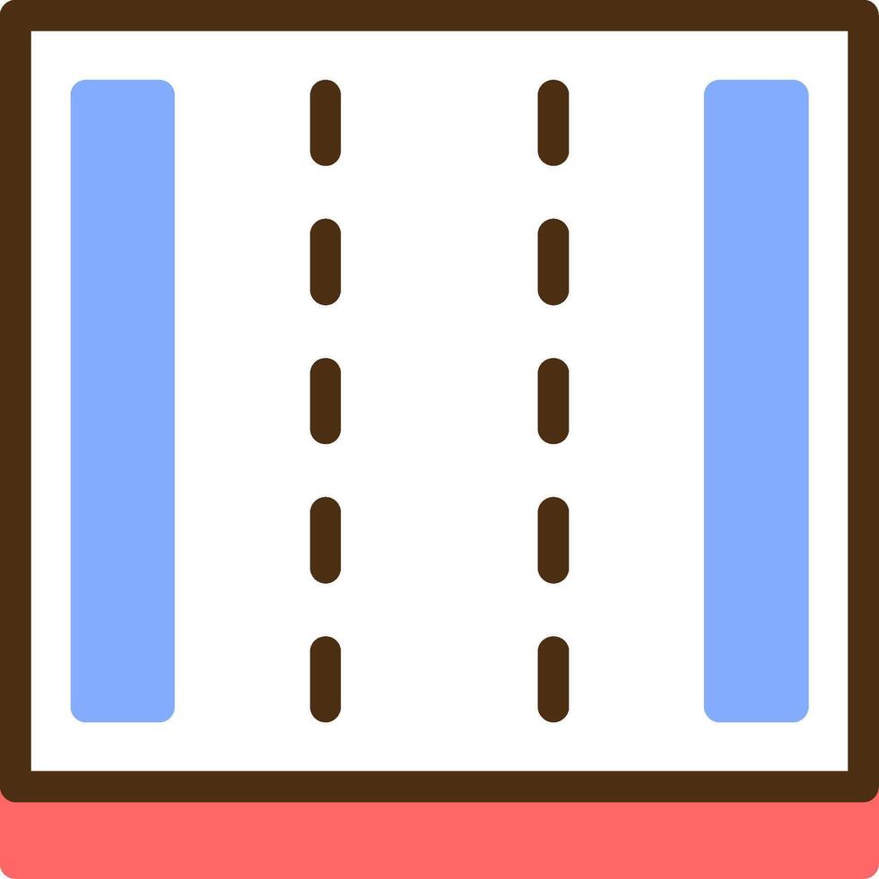 autopista color lleno icono vector