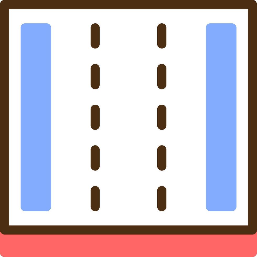 Highway Color Filled Icon vector