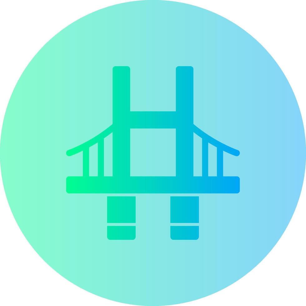 Bridge Gradient Circle Icon vector