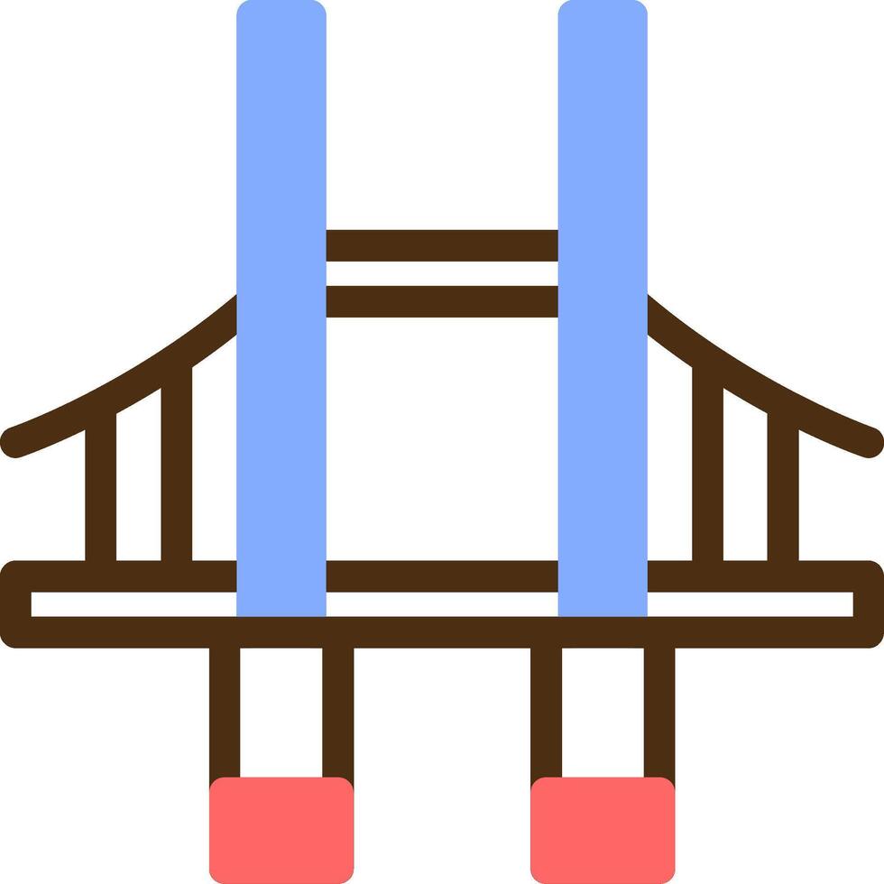 Bridge Color Filled Icon vector