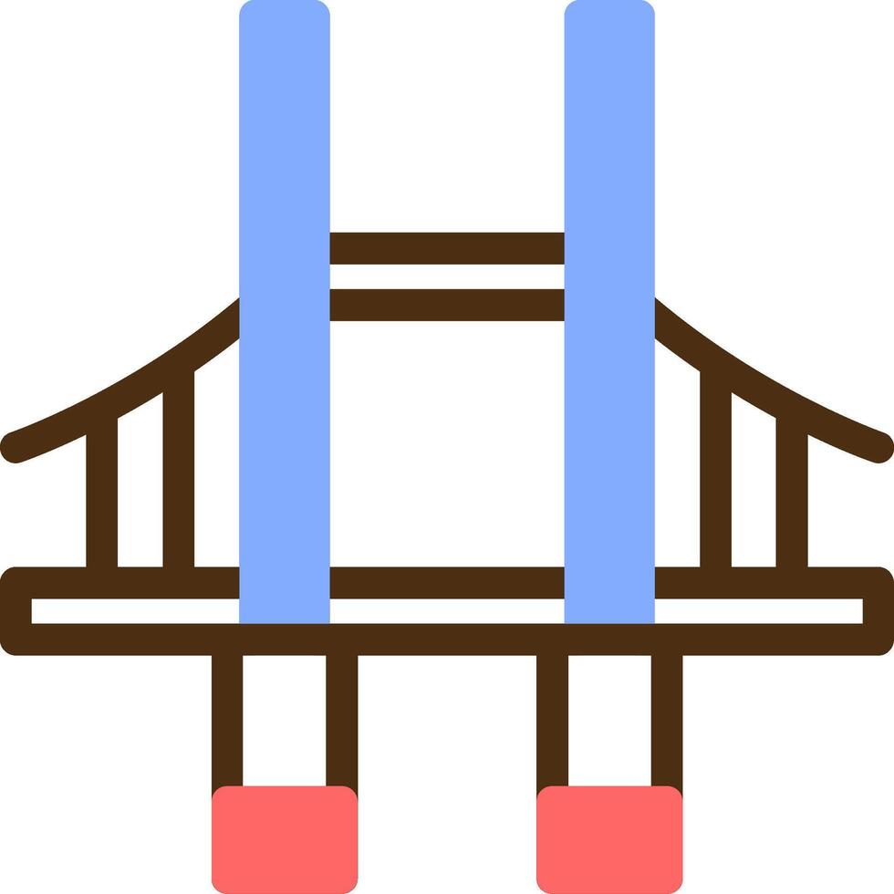 puente color lleno icono vector