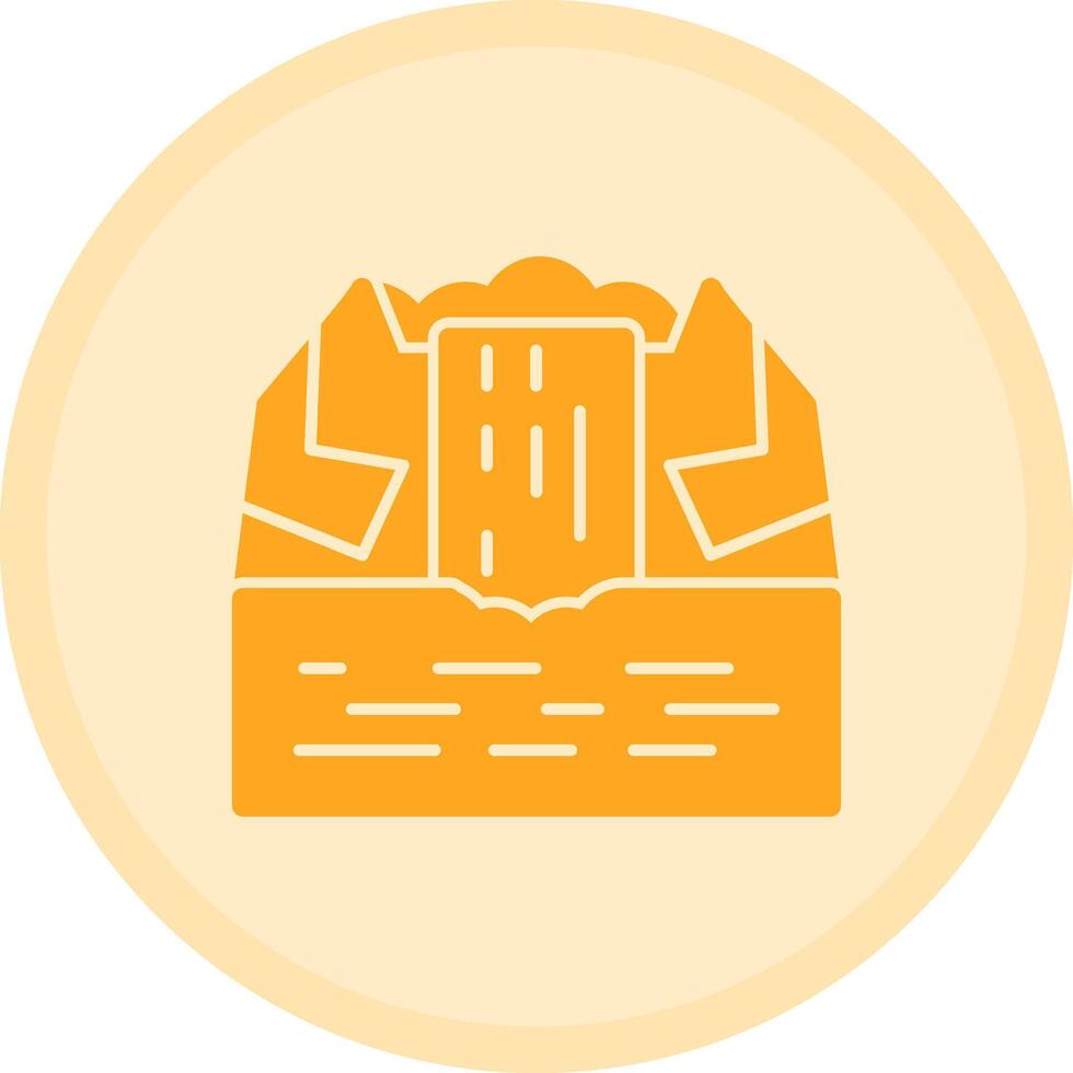 Waterfall Multicolor Circle Icon vector