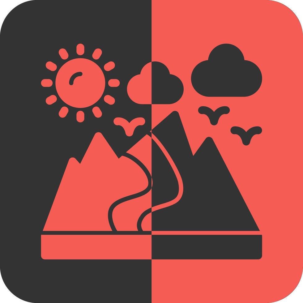 Valley Red Inverse Icon vector
